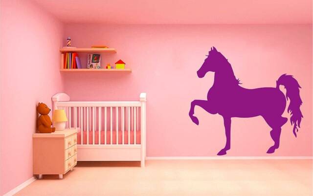 Horse Silhouette - 0575 Vinyl Wall Art, Decal, Sticker, Transfer, Mural, Removable, Decor, Rent Friendly, Interior, Exterior, Full - image 1