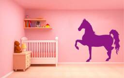 Horse Silhouette - 0575 Vinyl Wall Art, Decal, Sticker, Transfer, Mural, Removable, Decor, Rent Friendly, Interior, Exterior, Full