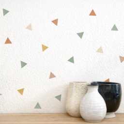Triangle Wall Decals Set, Modern Geometric Stickers, Peel & Stick Pattern, Nursery Decor, Removable Vinyl - thumbnail 2