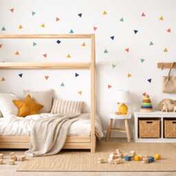 Triangle Wall Decals Set, Modern Geometric Stickers, Peel & Stick Pattern, Nursery Decor, Removable Vinyl - thumbnail 3