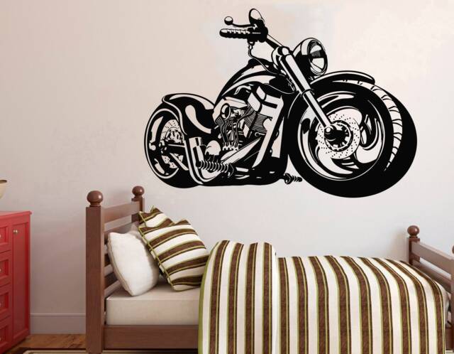 Motorcycle Wall Decal Dirt Bike Vinyl Decor 4273 - image 1