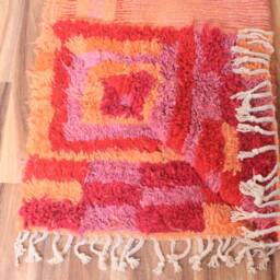 Colorful Moroccan Rug, Custom Fabulous Boujad Abstract Multicolored Carpet, Handmade Bohemian Rug - thumbnail 2