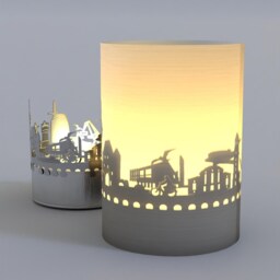 Bremerhaven Skyline Candle - Gift Tube Shadow Play Souvenir - thumbnail 3