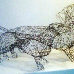 3D Dachshund Wire Sculpture By Elizabeth Berrien - thumbnail 2