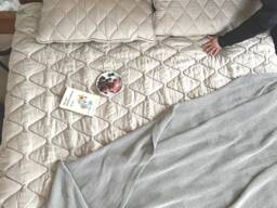 Organic Wool Filled Pillow Linen Pillowcase, Natural Bedding