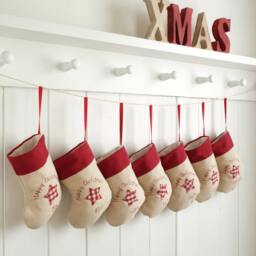 Personalised Embroidered Christmas Stocking Decoration - Baby's First Gift Xmas Tree Hanging Ornament Mini Holiday - thumbnail 3