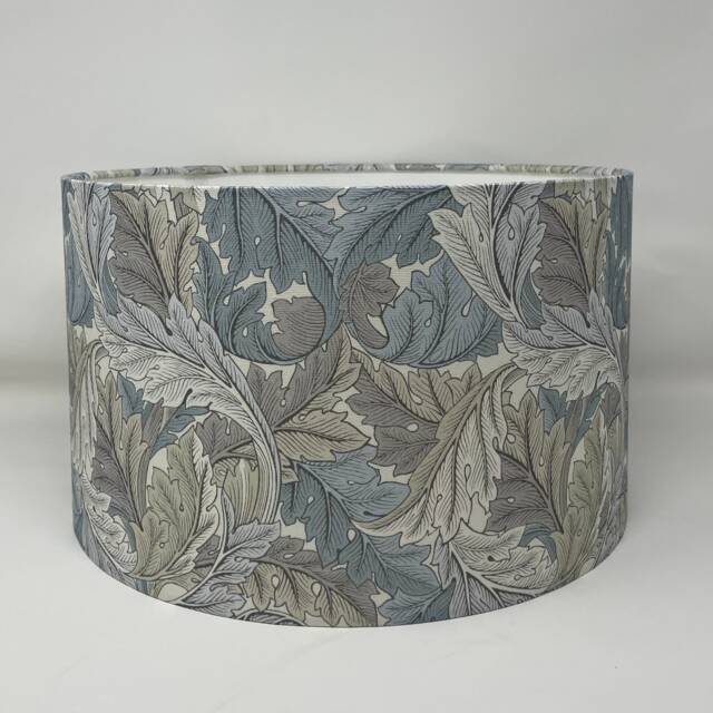 Acanthus Slate/Dove Drum Lampshade in A William Morris Colourway - image 1