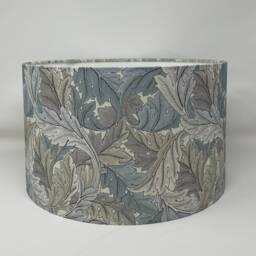 Acanthus Slate/Dove Drum Lampshade in A William Morris Colourway - thumbnail 1