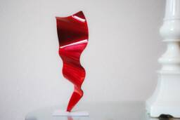 Metal Abstract Art Sculpture Modern Table Decor Contemporary Mid Century