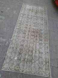 Vintage Turkish Faded Runner Rug 2.6x6.6Feet/80x200cm - thumbnail 1