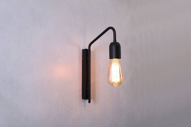 Black Wall Lighting - Brass Lamp Vanity Light Fixture, Sconce , Bedroom Sconce - image 1
