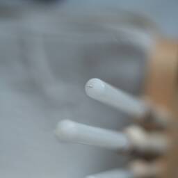 "Red & White Candle 9"" Height, 0.78" - thumbnail 4