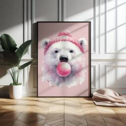 Pink Animal Artwork - Set Of 3 Posters - Maximalist Poster Prints Quirky Animals Wall Art Style Portrait Decor Colourful Hipster - thumbnail 3