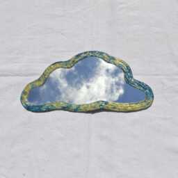 Wavy Cloud Mirror, Wavy Wall Mirror, Baby Room Cloud Decor, Irregular Modern Asymmetrical Mirror - thumbnail 3