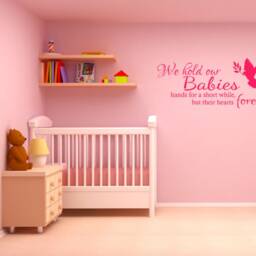 Hold Our Babies Forever Wall Art Sticker, Nursery Quote, PVC Decal, Modern - thumbnail 2