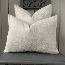 William Morris Fabric Cushion Cover Pure Strawberry Thief Pillow - thumbnail 1