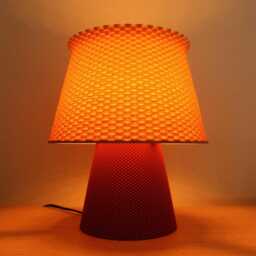 Weave Patterned Table Lamp - Various Colours Scandinavian & Mid-Century Design Eco-Friendly 3D-Printed Home Lighting - thumbnail 4