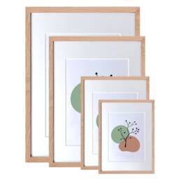 Solid Oak Picture Frame - Photo A2, A3, A4, A5, A6, 5x5, 5x7, 6x8, 8x10, 11x14 Handmade Family Wedding Modern - thumbnail 1
