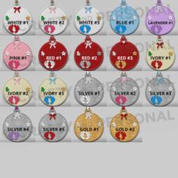 Personalised Baby's 1st First Christmas As Grandparets Wooden Bauble Tree Ornament Gift For Boy Or Girl Grandpa & Grandma - thumbnail 2