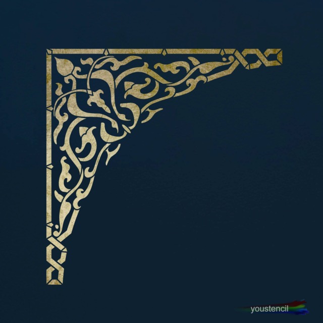 Moroccan Corner Stencil, For Walls, Art & Furniture. St81 - image 1