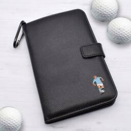 Footballer Design - Personalised Leatherette Golf Organiser Complete With Divot Repairer, Marker, Tees, Scorecard & Pencils - thumbnail 1