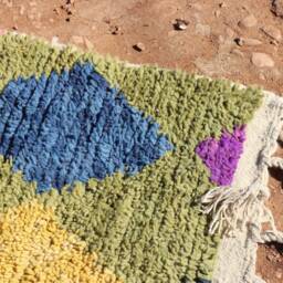 Colorful Berber Wool Runner Rug Moroccan Hallway Rug - thumbnail 2