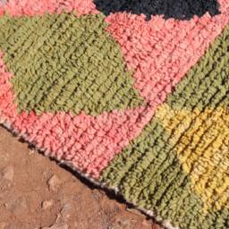 Colorful Berber Wool Runner Rug Moroccan Hallway Rug - thumbnail 4