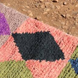 Colorful Berber Wool Runner Rug Moroccan Hallway Rug - thumbnail 3