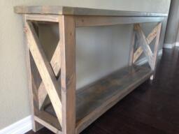 Custom Entry Way Hallway Sofa Table, Solid Wood, Pine, Chevron, Furniture, Interior Design, Decor, Home, Rustic Chic, Handmade - thumbnail 1