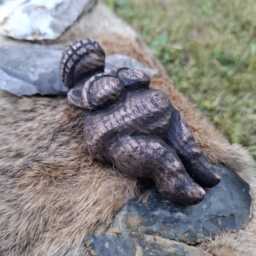 Hand Carved Ash Wood Venus Of Willendorf Pagan Sculpture Paleolithic Fertility Gaia Goddess - thumbnail 4