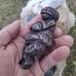 Hand Carved Ash Wood Venus Of Willendorf Pagan Sculpture Paleolithic Fertility Gaia Goddess - thumbnail 2