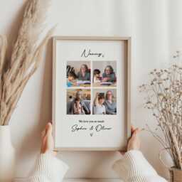Nanny Personalised Photo Frame Mothers Day Gift, Grandma Picture Print, Mum Gift For Gran, Nan Birthday - thumbnail 1