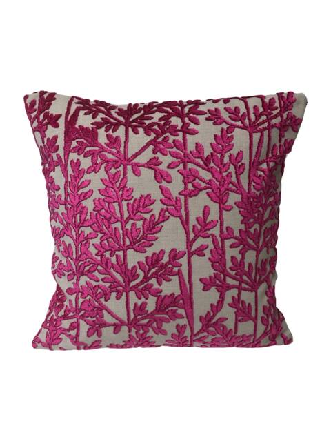 1 X Cerise Pink Floral Chenille Cushion Cover 16 - image 1