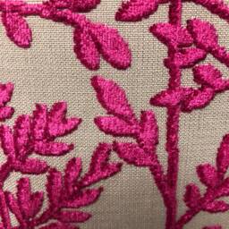 1 X Cerise Pink Floral Chenille Cushion Cover 16 - thumbnail 3