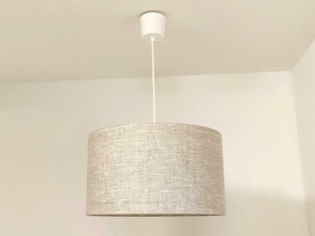 Linen Lampshade Or Pendant Light, White Transparent Interior, Ceiling Chandelier, Christmas/Birthday Gift Idea, Zen Home Decor - image 1