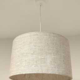 Linen Lampshade Or Pendant Light, White Transparent Interior, Ceiling Chandelier, Christmas/Birthday Gift Idea, Zen Home Decor - thumbnail 3