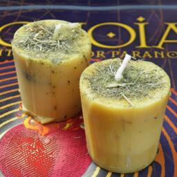 Clear Vision Ritual Candles - Two - 2 Yellow Votives Soy Blend For Clarity, Decision Making, Study - thumbnail 2