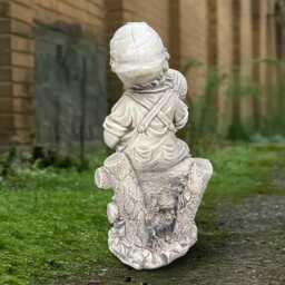 Large Children Sculpture Concrete Boy & Girl Statue Memorial Kids Figurine Garden Siblings Ornament Christmas Decoration Kids Lover Gift - thumbnail 4