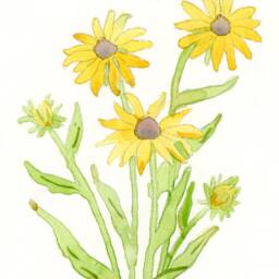 Art Print - Yellow Flower Watercolor Print - thumbnail 2