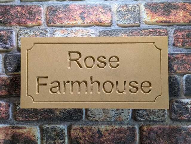 Deeply Engraved Stone House Sign 440 X 215 50mm - image 1