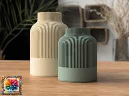Japandi Vase Set Minimalist Home Decor, Autumn Colours - thumbnail 1
