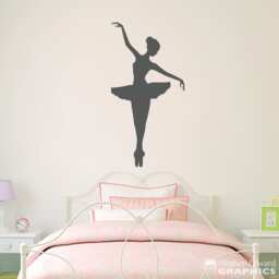 Ballerina Wall Decal - Girl Bedroom Decor Dancing Ballet Vinyl - thumbnail 1