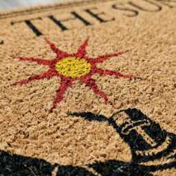 Praise The Sun Doormat, Dark Souls Gamer Welcome Mat, Coir Entrance Rug - thumbnail 2