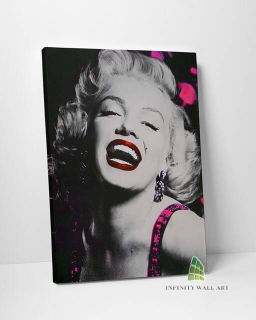Smile Marilyn Monroe Canvas Art Wall Print Picture Fashion Framed Home Decor -E27 - image 1
