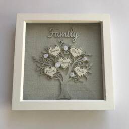 Personalised Silver Family Tree Picture Frame, Christmas Gift For Her, Mum, Sister, Friend - thumbnail 3