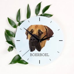 A Clock With A Boerboel Dog. New Collection The Geometric Dog
