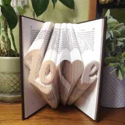 Custom Folded Book Art Made For You Love Gift For Wedding Anniversary Lover Bookish Idea First Year - thumbnail 2