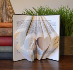 Custom Folded Book Art Made For You Love Gift For Wedding Anniversary Lover Bookish Idea First Year - thumbnail 1