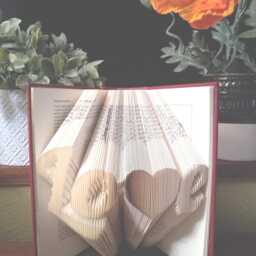 Custom Folded Book Art Made For You Love Gift For Wedding Anniversary Lover Bookish Idea First Year - thumbnail 4