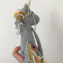 Mermaid & Unicorn Crochet Curtain Tie Backs, Nursery Decor - thumbnail 3